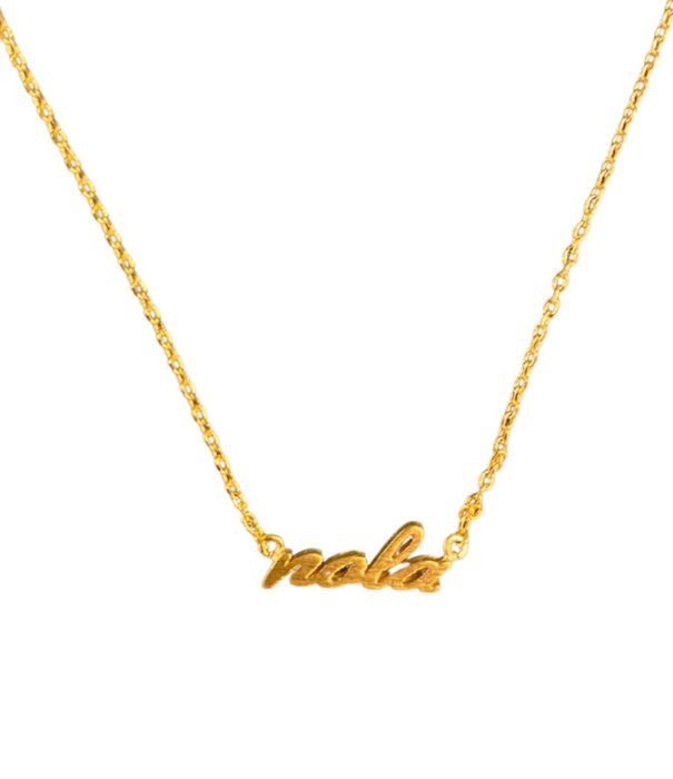 NOLA Cursive Necklace in Gold
