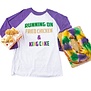 Running on Fried Chicken King Cake Baseball Tee