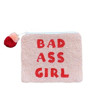 Bad Ass Girl Beaded pouch