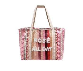 Rosé All Day Beaded Tote