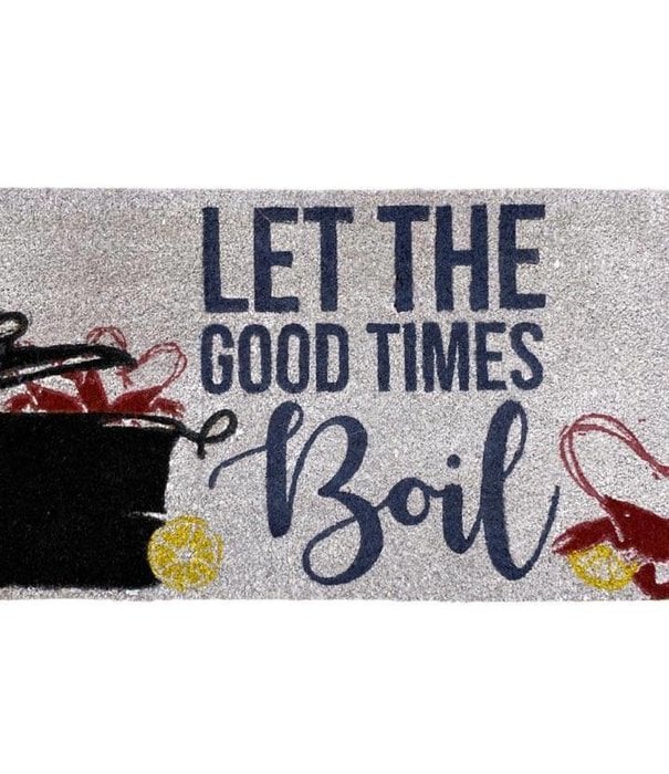 Let The Good Times Boil Door Mat
