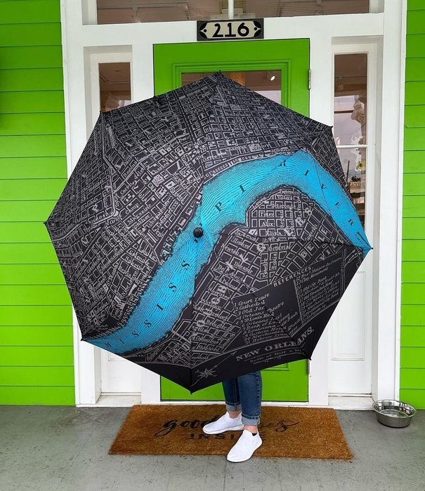 New Orleans Map Golf Umbrella
