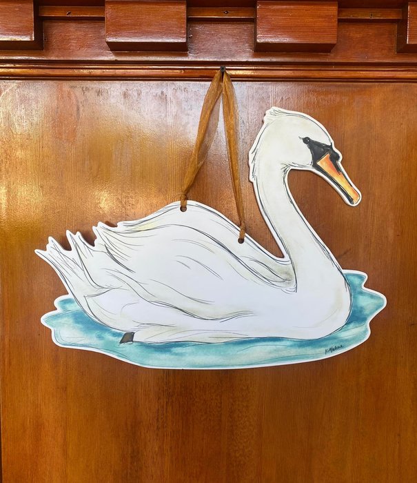 Home Malone City Park Swan Door Hanger