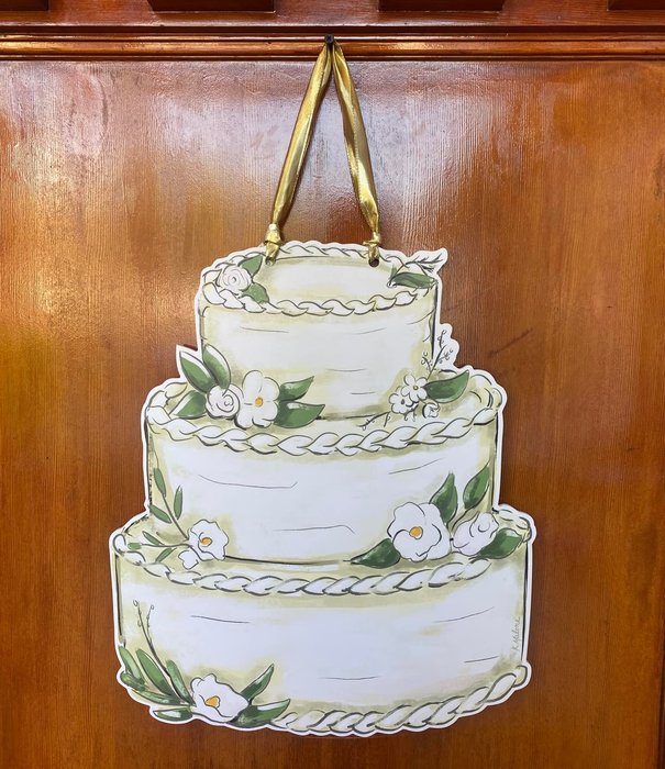 Home Malone Wedding Cake Door Hanger