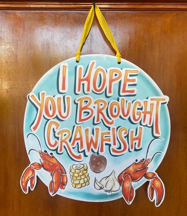 Brought Crawfish Door Hanger