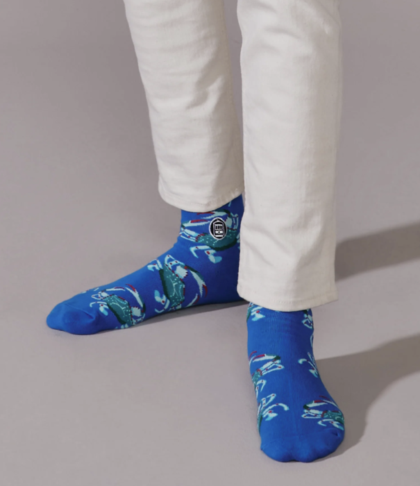 Bonfolk Blue Crab Socks