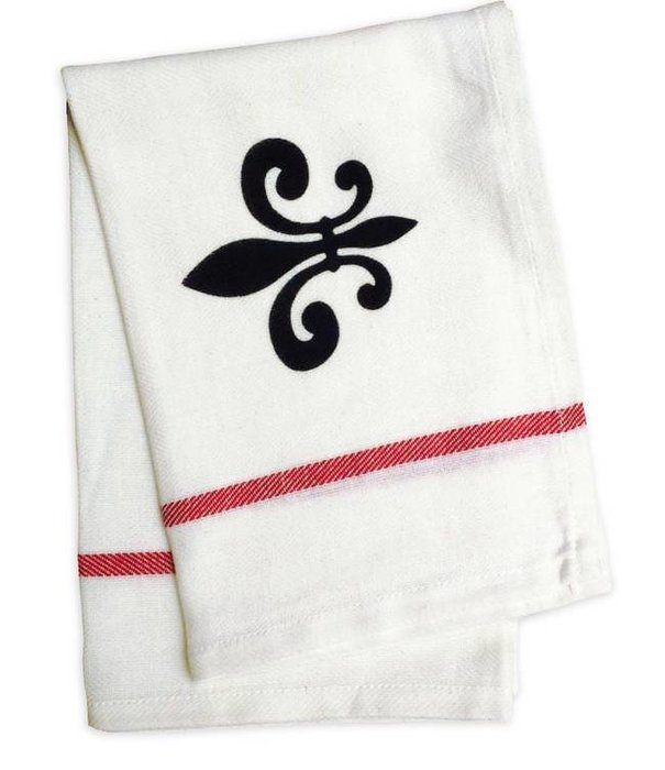 Nola Tawk Hand Stamped Towel, Fleur de Lis