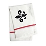 Hand Stamped Towel, Fleur de Lis