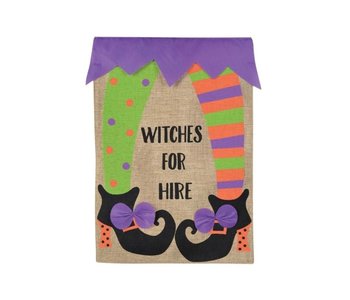 Witches for Hire Garden Flag