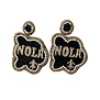 NOLA Earrings with Fleur de Lis and Beads