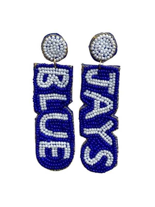 Blue Jays Beaded Earrings