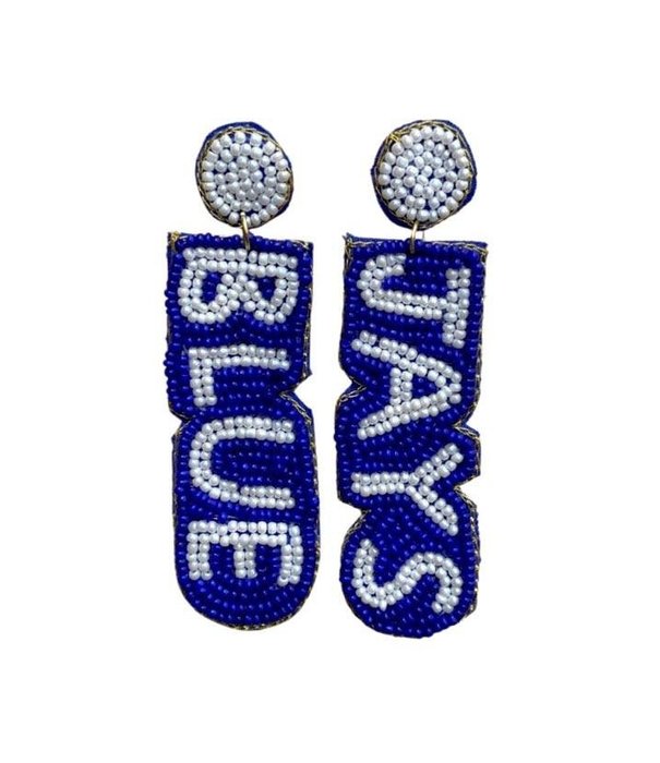 Jesuit Blue Jays Beaded Earrings