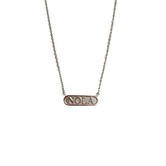 NOLA Engraved Plate Necklace, Silver