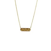 NOLA Engraved Plate Necklace, Gold