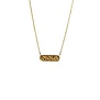 NOLA Engraved Plate Necklace, Gold