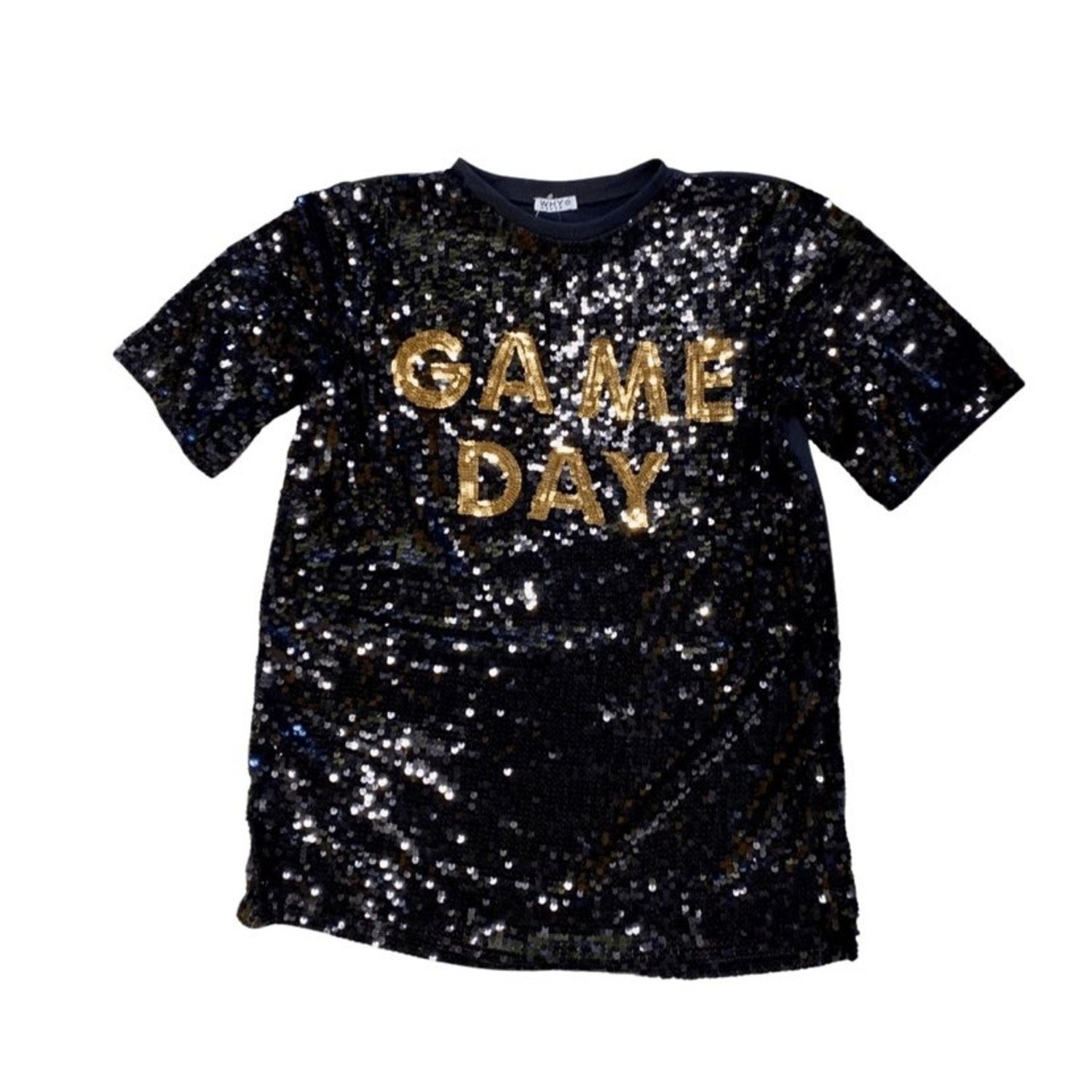 gameday sequin dress, black + gold – The Bleu Belle