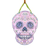 Pastel Sugar Skull Door Hanger