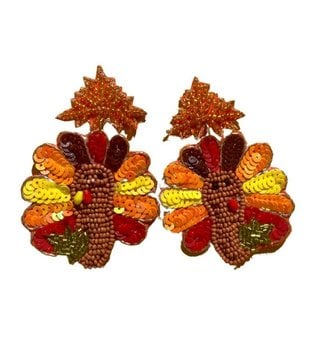 Beaded Turkey Earrings