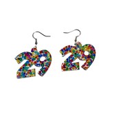 Birthday Confetti Acrylic Earrings, 29