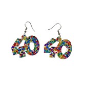 Birthday Confetti Acrylic Earrings, 40