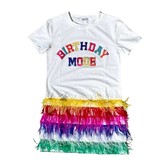 Birthday Mode Top with Feathers