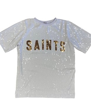 Saints Sequin Tunic Dress, White