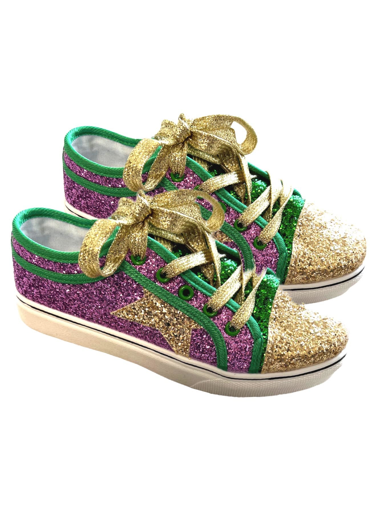 Mardi Gras Glitter Shoes - Fleurty Girl