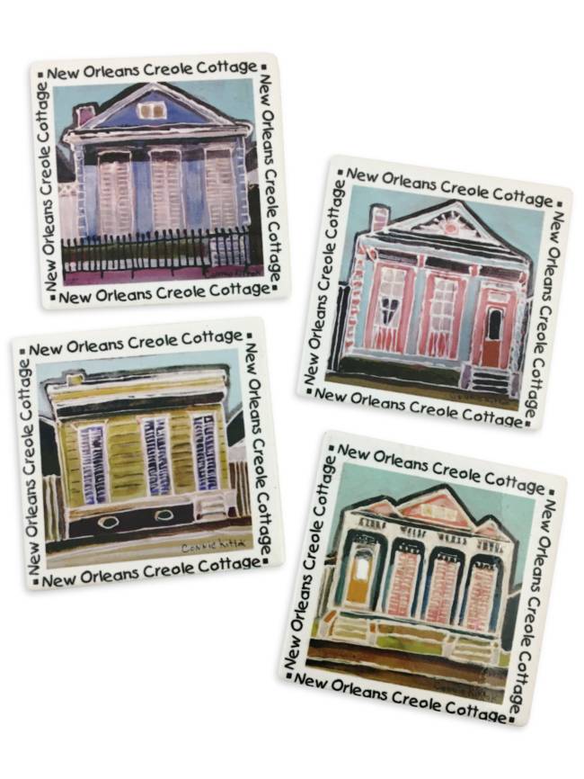 Creole Cottages Coaster Set Fleurty Girl