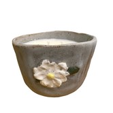 Handmade Magnolia Pottery Candle, 14 oz