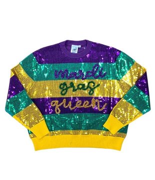 Mardi Gras Queen Sweater