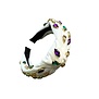 Mardi Gras Bedazzled Headband, White