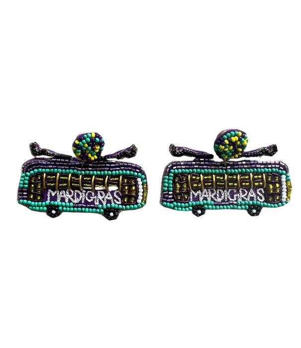 Mardi Gras Streetcar Earrings