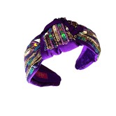 Mardi Gras Iridescent Sequin Stripe Headband