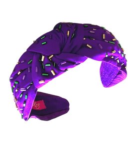Mardi Gras Confetti Headband, Purple