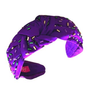 Mardi Gras Confetti Headband, Purple