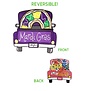 Mardi Gras/Hello Spring Reversible Door Hanger