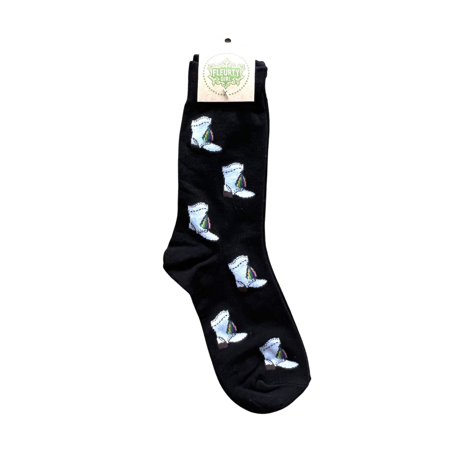 Fleur De Lis Women's Socks- BLACK – Roadkill13