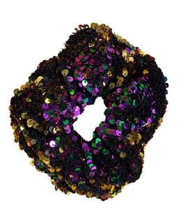 Mardi Gras Sequin Scrunchie