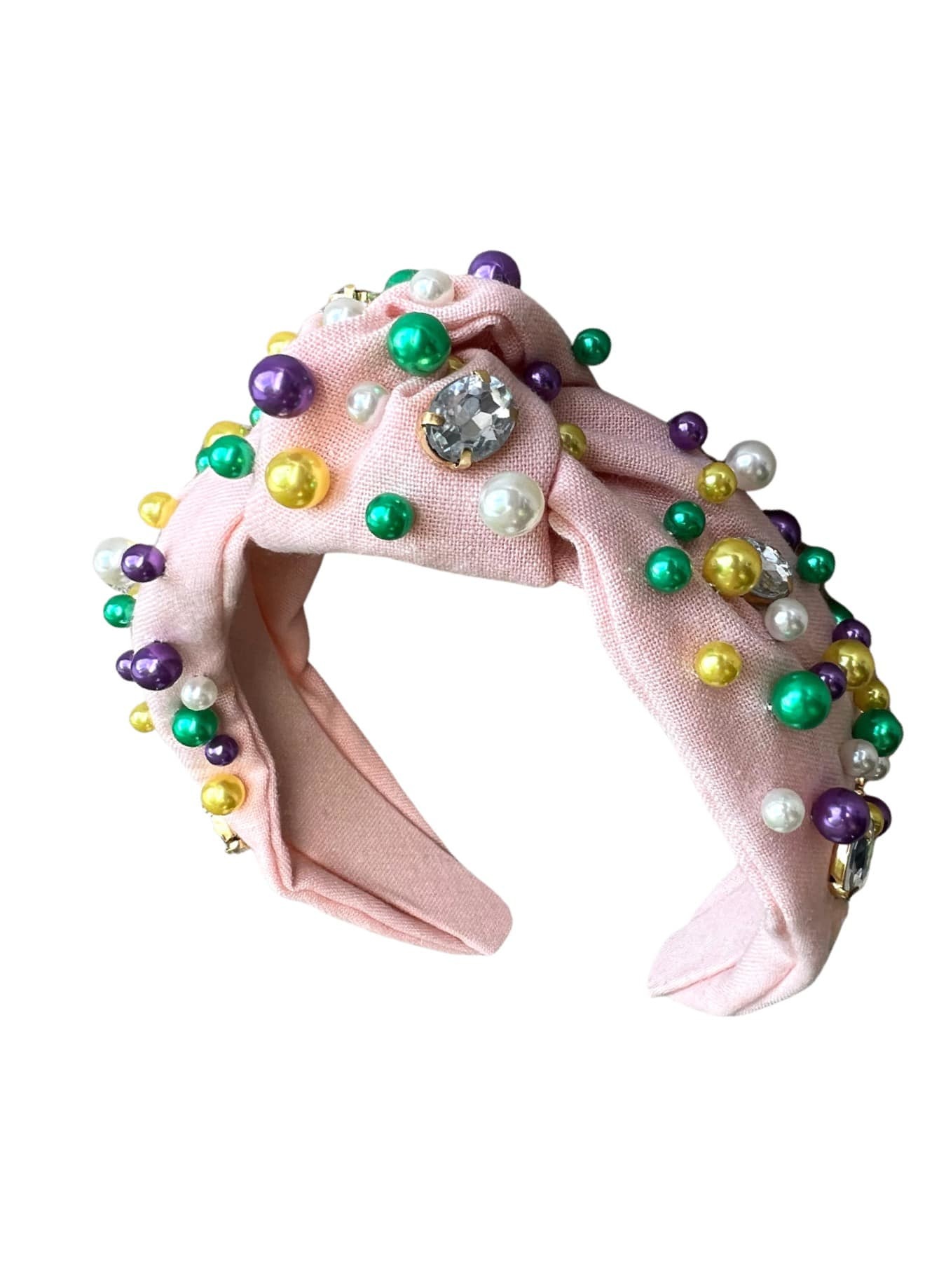 Bedazzled Headband, Peach Fleurty Girl