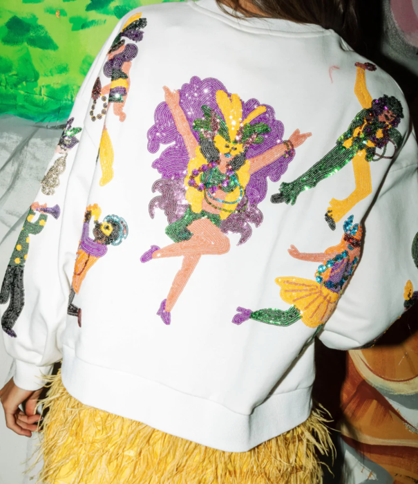Queen of Sparkles Carnival People Sequin Sweatshirt