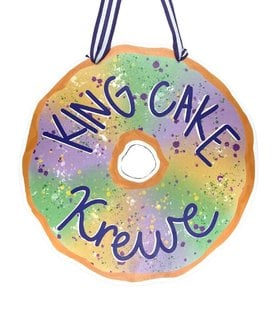 King Cake Krewe Door Hanger