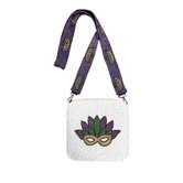 Mardi Gras Mask Beaded Purse