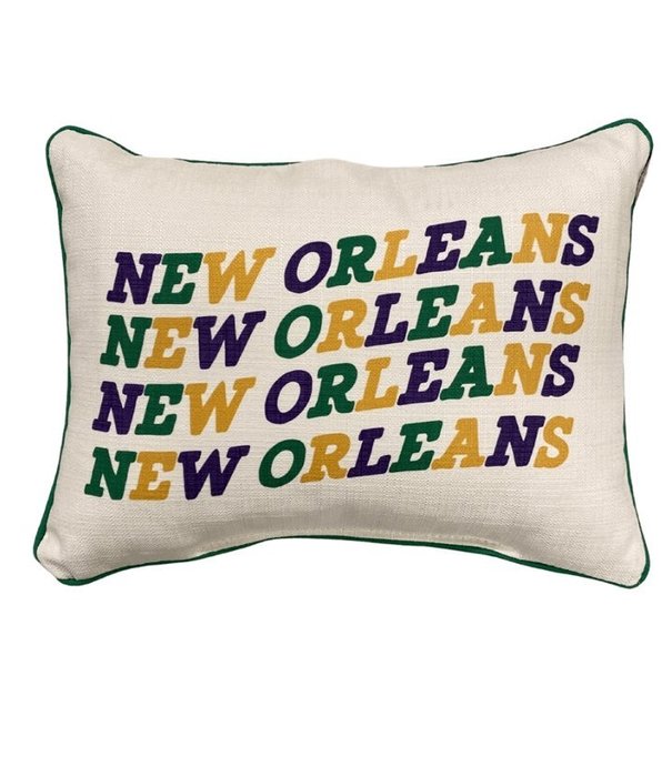 Tri Color New Orleans Pillow