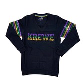 KREWE Sequin Terry Pullover, Black