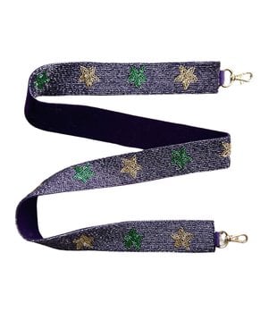 Mardi Gras Stars Beaded Purse Strap