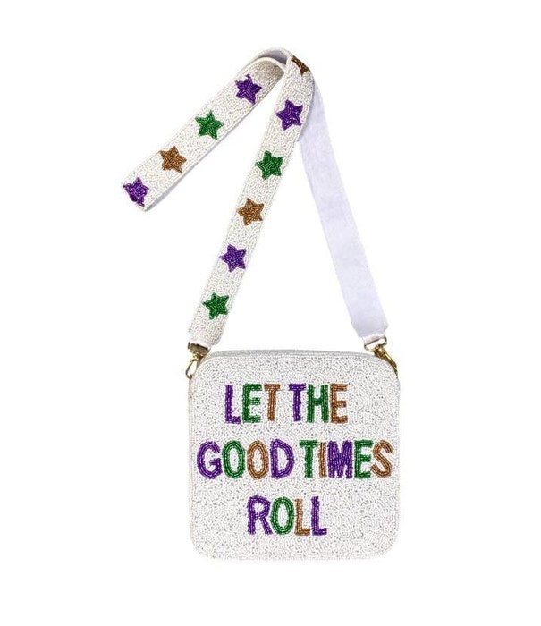 Let the Good Times Roll Beaded Purse