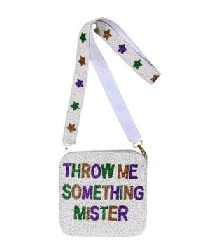 Throw Me Something Mister Beaded Purse