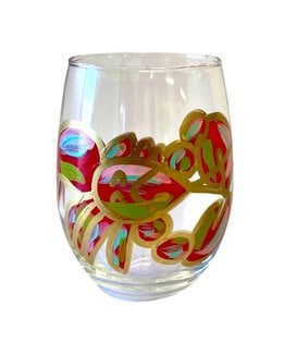 Crawfish Stemless Wine Glass
