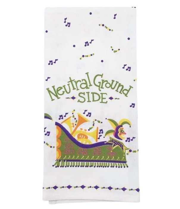 Choose Your Side Mardi Gras Towel