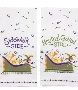 Choose Your Side Mardi Gras Towel